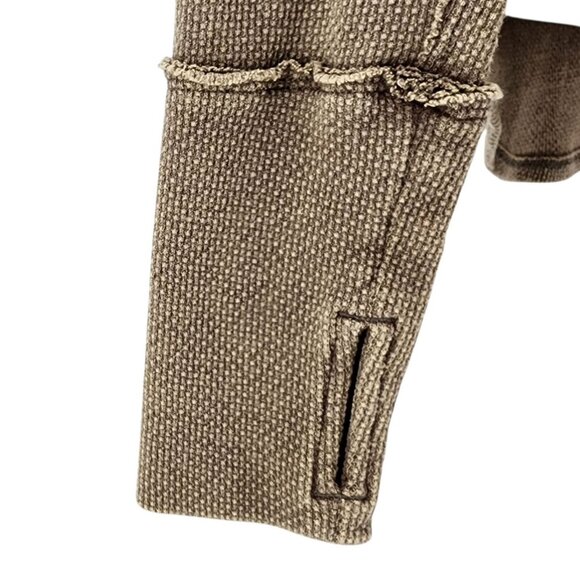 Free People We The Free Womens Small Top Anakin Thermal V-neck Thumb Holes Boho - Picture 6 of 11